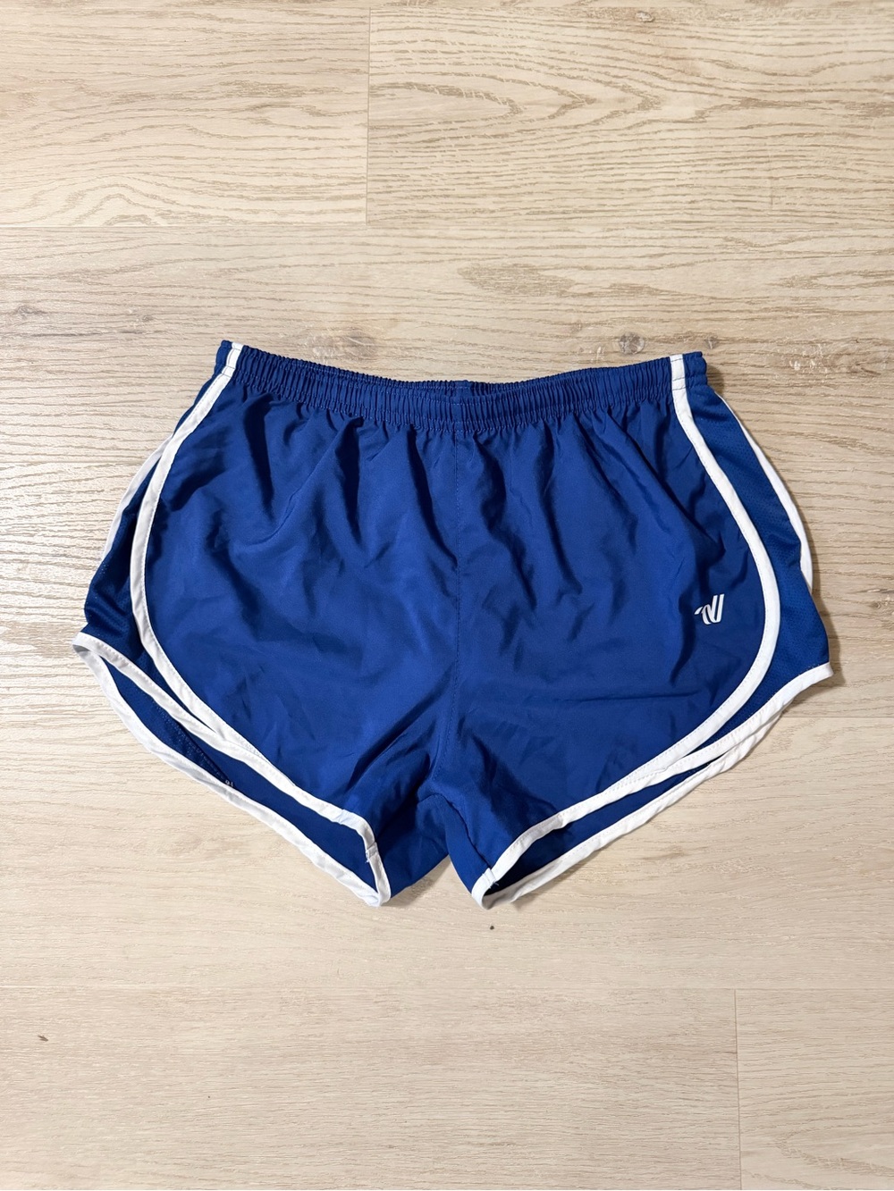 Varsity navy blue cheer Shorts with White Trim size medium
